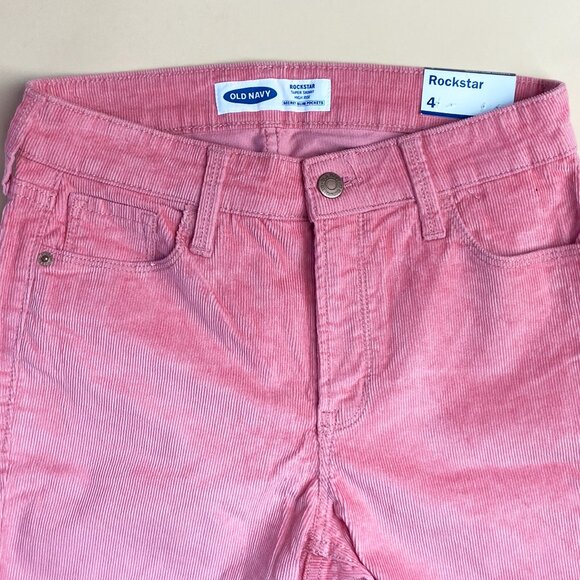 NWT Old Navy High-Waisted Rockstar Super Skinny Corduroy Pants - Size 4 - Picture 5 of 5